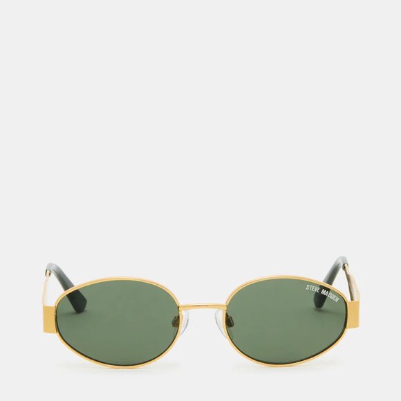 STEVE MADDEN “Mystie” Sunglasses (Gold w/Green Lenses) BRAND-NEW & PRETTY - Picture 1 of 8